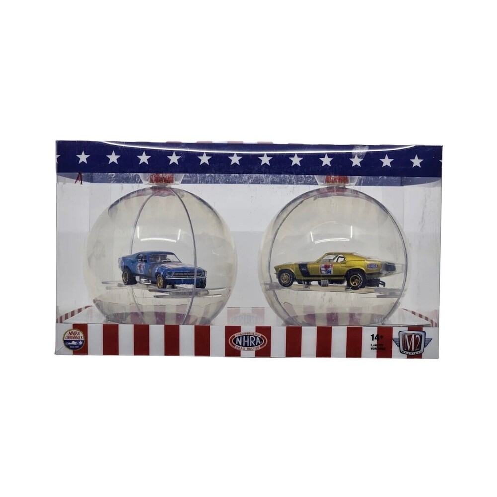 M2 Machines Collectible Ornaments 2pk 1969 Ford Mustang NHRA Originals Funny Car